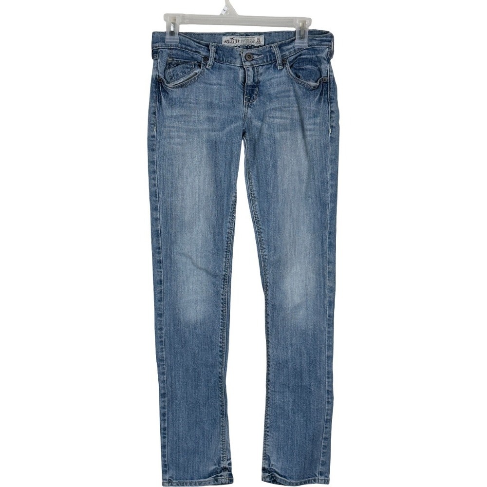 Hollister Jeans Women 3S Blue Low Rise Skinny Stretch Light Wash Denim 3X1716